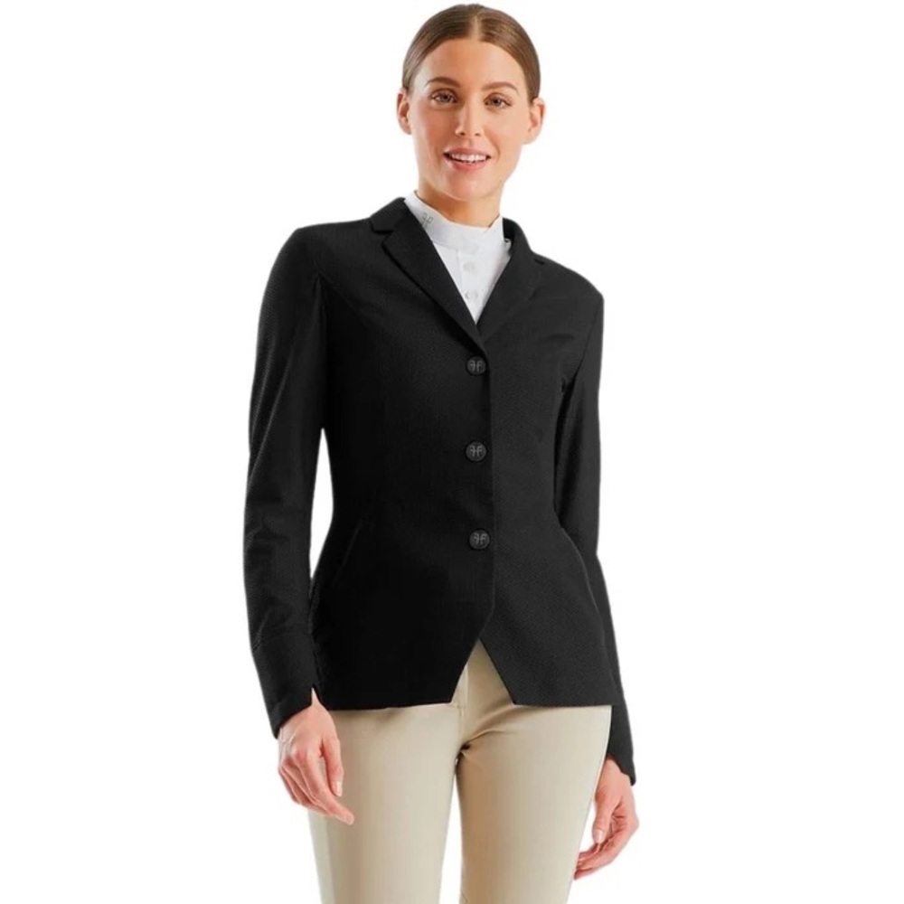 Horse Pilot Ladies Aeromesh Riding Jacket - Black - Equestrian
